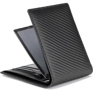 New Mens Wallet Bifold Leather Black